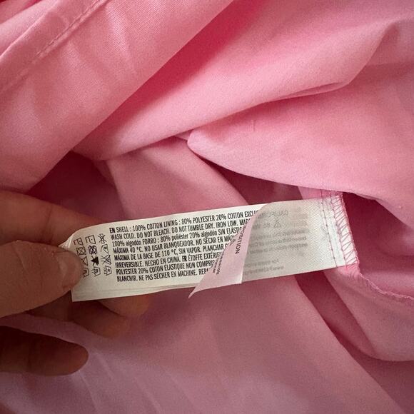 Hyacinth House Tuckernuck Women Size Small Ruched Puff Sleeve Mini Dress Pink - Picture 7 of 9